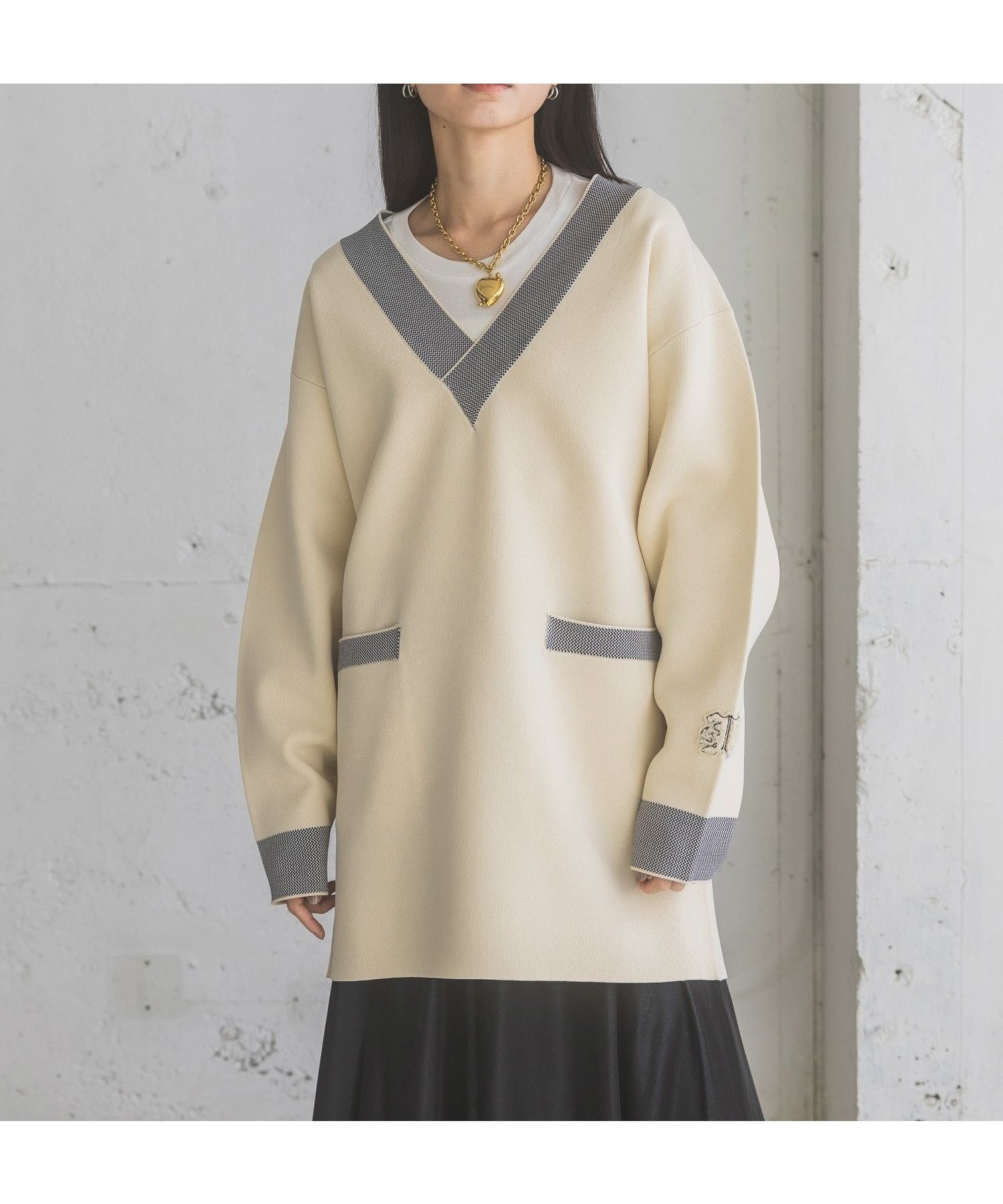 【ジーナシス/JEANASiS】の12GハイショクジャガードVミニワンピース インテリア・キッズ・メンズ・レディースファッション・服の通販 founy(ファニー) ファッション Fashion レディースファッション Fashion for Women ワンピース Dresses おすすめ Recommended / Our Picks ハイネック High Neck, Mock Neck ボトム Bottoms, Lower Wear ホワイト系その他|ID: prp329100004808863 ipo3291000000034899865