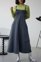 【アズール バイ マウジー/AZUL by moussy】のAZUL DENIM ダブルウエストキャミワンピース 人気、トレンドファッション・服の通販 founy(ファニー) ファッション Fashion レディースファッション Fashion for Women ワンピース Dresses キャミソールワンピース Camisole Dresses おすすめ Recommended / Our Picks アシンメトリー Asymmetrical Style シャーリング Shirring, Ruched ストレッチ Stretch, Stretchy Fabric デニム Denim, Jeans Material トレンド Trend, Trending Now フレア Flare, Flared フロント Front, Front Design ラップ Wrap, Wrap Design thumbnail L/BLK1|ID: prp329100004808882 ipo3291000000034900098