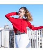 【アバハウスマヴィ/abahouse mavie】のショートカーディガン 人気、トレンドファッション・服の通販 founy(ファニー) ファッション Fashion レディースファッション Fashion for Women トップス・カットソー Cut & Sew Tops カーディガン・羽織り Layered Style Cardigans カーディガン Cardigan, Knitwear コンパクト Compact, Small Size ショート Short, Short Length デニム Denim, Jeans Material トレンド Trend, Trending Now プレート Plate, Dish ボレロ Bolero, Short Cardigan メタル Metal, Metal Parts ワイド Wide, Wide Fit エレガント 上品 Elegant 冬 Winter / This Winter thumbnail レッド|ID: prp329100004808902 ipo3291000000034900231