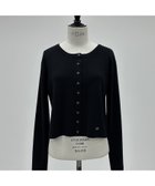 【アバハウスマヴィ/abahouse mavie】のショートカーディガン 人気、トレンドファッション・服の通販 founy(ファニー) ファッション Fashion レディースファッション Fashion for Women トップス・カットソー Cut & Sew Tops カーディガン・羽織り Layered Style Cardigans カーディガン Cardigan, Knitwear コンパクト Compact, Small Size ショート Short, Short Length デニム Denim, Jeans Material トレンド Trend, Trending Now プレート Plate, Dish ボレロ Bolero, Short Cardigan メタル Metal, Metal Parts ワイド Wide, Wide Fit エレガント 上品 Elegant 冬 Winter / This Winter thumbnail ブラック|ID: prp329100004808902 ipo3291000000034900237