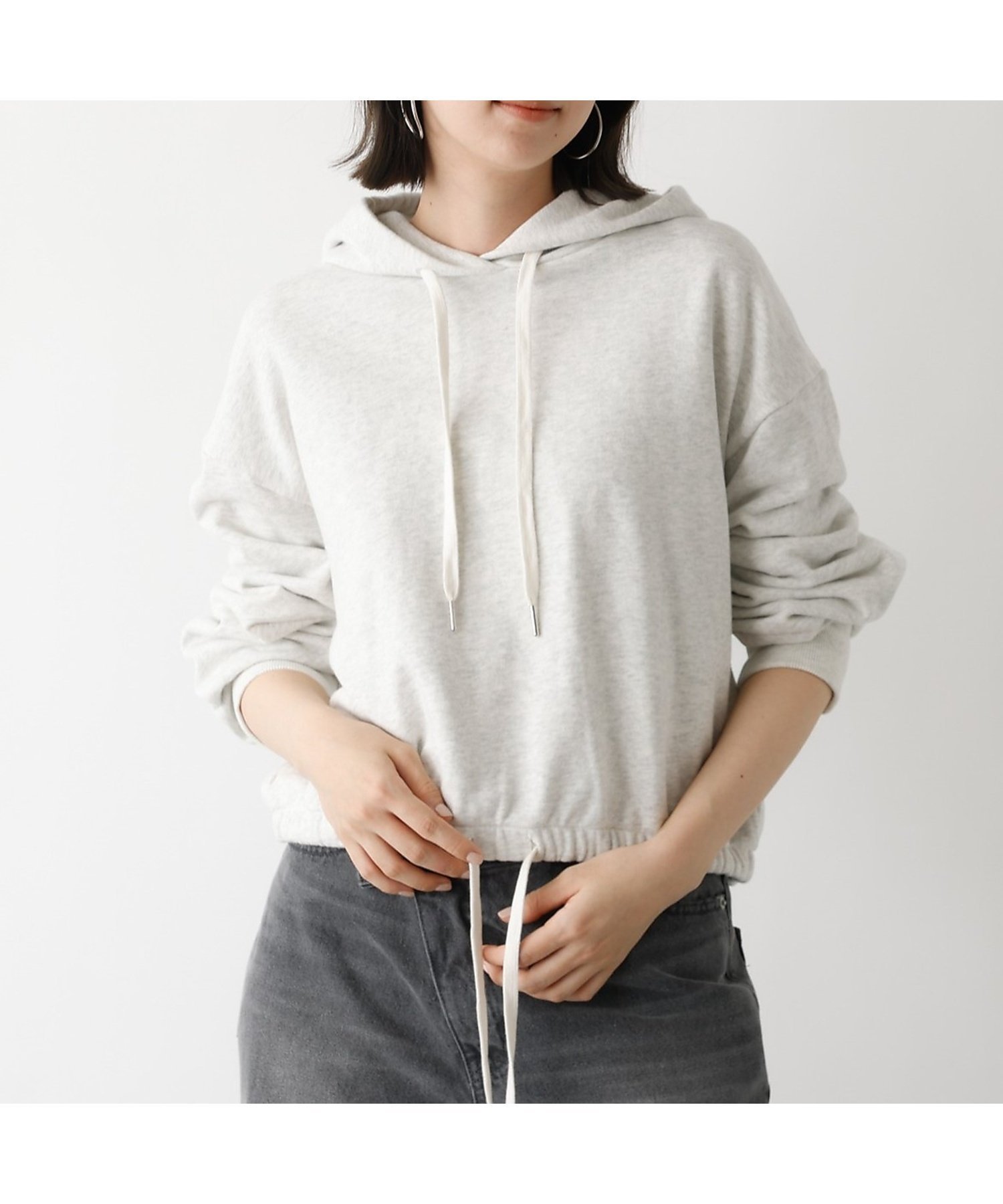 【アバハウスマヴィ/abahouse mavie】の【裏毛】スピンドルフ-ディー インテリア・キッズ・メンズ・レディースファッション・服の通販 founy(ファニー) 　ファッション　Fashion　レディースファッション　Fashion for Women　おすすめ　Recommended / Our Picks　インナー　Innerwear　コンパクト　Compact, Small Size　ショート　Short, Short Length　シンプル　Simple, Minimal　ジャケット　Jacket, Outerwear　スウェット / スエット　Sweatshirt, Sweatwear　スピンドル　Spindle, Drawcord　ボトム　Bottoms, Lower Wear　ワイド　Wide, Wide Fit　冬　Winter / This Winter　楽ちん　Easy Fit, Comfortable　ライトグレー|ID: prp329100004808906 ipo3291000000034900253