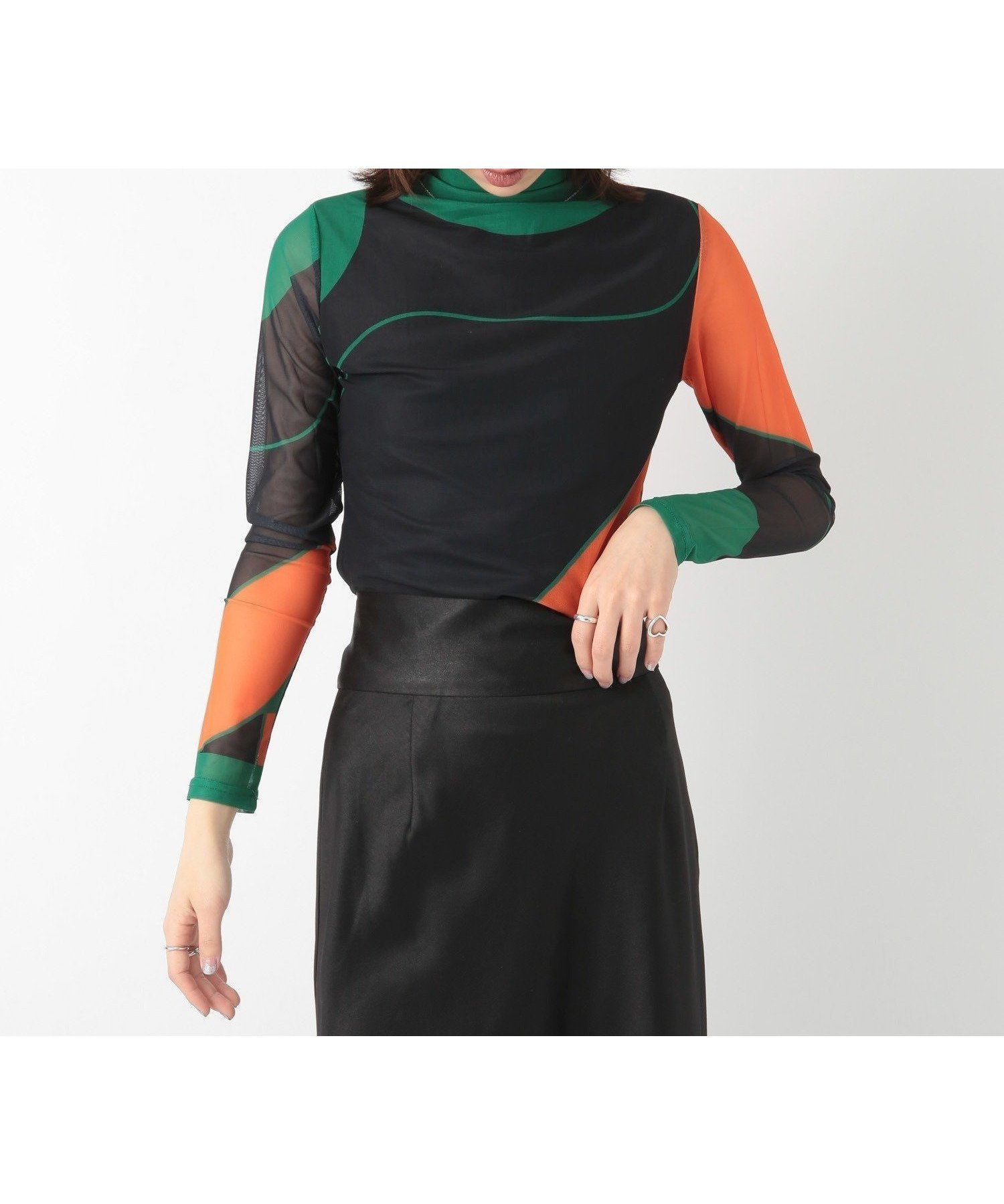 【セットアップセブン/SETUP7】のSETUP7/ハイネックシアートップス インテリア・キッズ・メンズ・レディースファッション・服の通販 founy(ファニー) 　ファッション　Fashion　レディースファッション　Fashion for Women　トップス・カットソー　Cut & Sew Tops　セットアップ　Matching Sets　レディーストップス・ブラウス　Tops & Blouses / Assorted Women's Tops　アンダー　Underwear Essentials　キャミソール　Camisole, Spaghetti Strap Top　クール　Cool, Chic　スポーツ　Sports, Activewear　セットアップ　Set-Up, Coordinated Outfit　ハイネック　High Neck, Mock Neck　ビスチェ　Bustier, Corset Top　ボトム　Bottoms, Lower Wear　マニッシュ　Mannish, Boyish　マーメイド　Mermaid, Fishtail Silhouette　ミックス　Mix, Mixed Style　ルーズ　Loose, Oversized　ワーク　Workwear, Utility Style　再入荷　Restock / Back in Stock　ビジネス 仕事 通勤　Business / Work / Commuting　MULTI|ID: prp329100004808923 ipo3291000000034900404