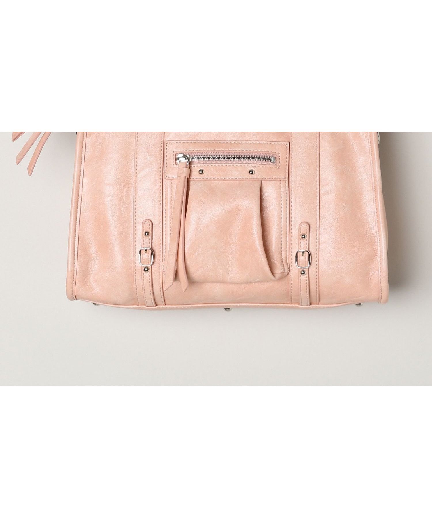 【ジーナシス/JEANASiS】のアンティークフェイクレザーボストン インテリア・キッズ・メンズ・レディースファッション・服の通販 founy(ファニー) 　ファッション　Fashion　レディースファッション　Fashion for Women　アンティーク　Antique-Inspired　ヴィンテージ　Vintage Style　今季　This Season, Current Season　ショルダー　Shoulder, Shoulder Strap　ジャケット　Jacket, Outerwear　デニム　Denim, Jeans Material　トレンド　Trend, Trending Now　フェイクレザー　Faux Leather, PU Leather　ボストン　Boston　ポケット　Pocket, Pocket Detail　おすすめ　Recommended / Our Picks　夏　Summer　ピンク|ID: prp329100004808961 ipo3291000000034900822