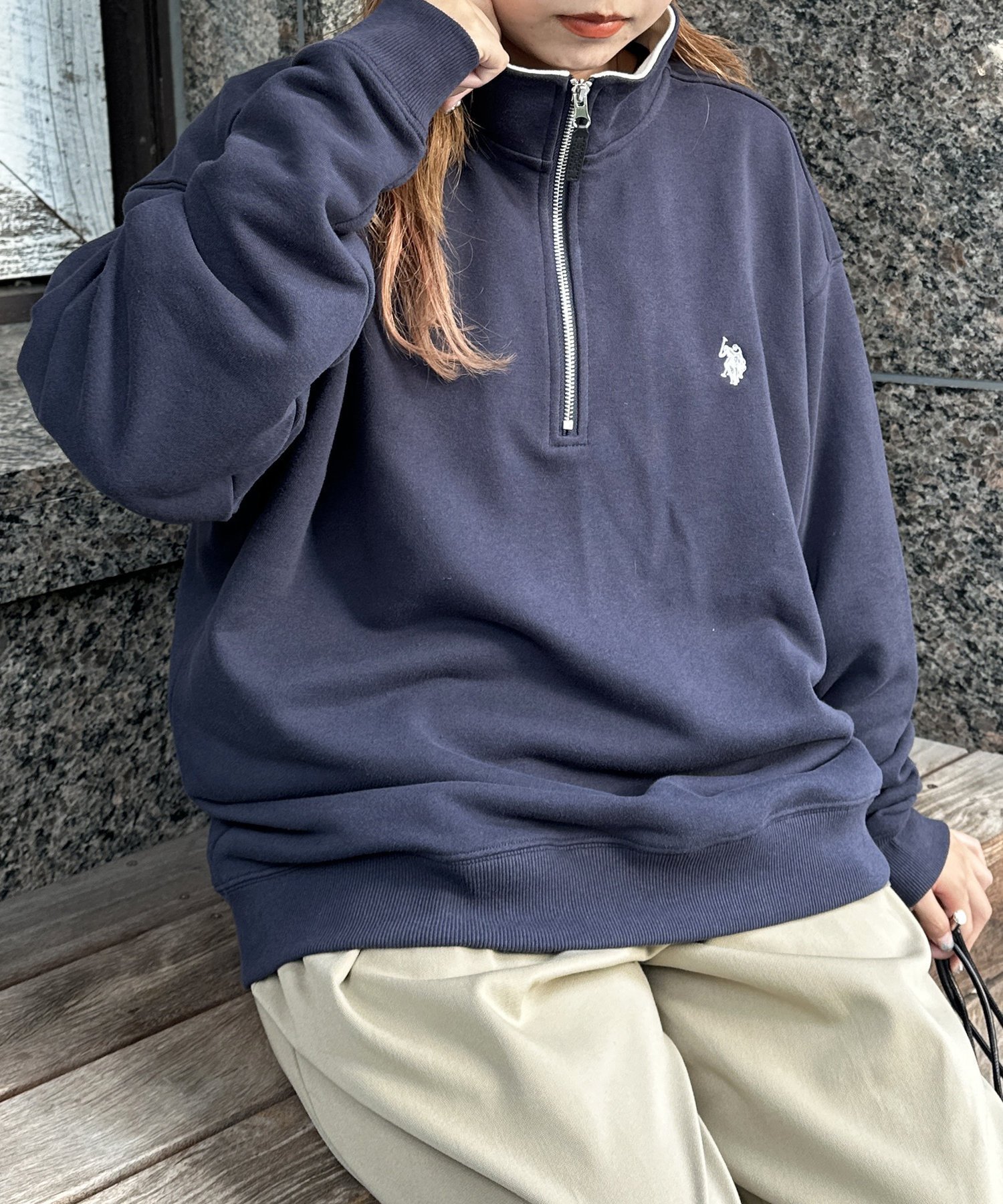 【シーピーシーエム/CPCM】の【U.S. POLO ASSN.】裏毛ハーフジッププルオーバー 人気、トレンドファッション・服の通販 founy(ファニー) 　ファッション　Fashion　レディースファッション　Fashion for Women　トップス・カットソー　Cut & Sew Tops　カジュアルプルオーバー・ニットトップス　Pullovers & Knit Tops / Casual Pullovers　イタリア　Italy　秋　Autumn　腕時計　Wristwatch　コレクション　Collection, Seasonal Line　ショルダー　Shoulder, Shoulder Strap　スウェット / スエット　Sweatshirt, Sweatwear　トレンド　Trend, Trending Now　ドロップ　Drop Shoulder, Dropped Style　メンズ　Men's, Menswear　ロング　Long, Long-Length　A/W・秋冬　Autumn/Winter　 other-1|ID: prp329100004808974 ipo3291000000034900896