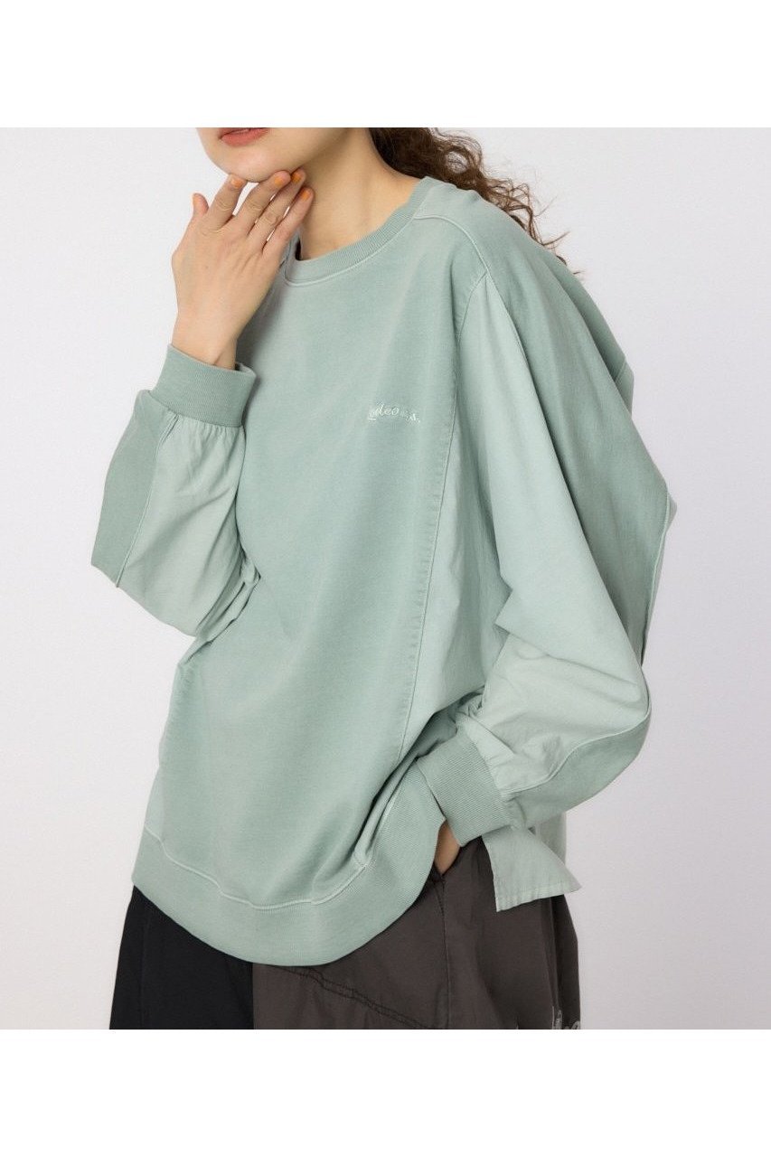 【ロデオクラウンズワイドボウル/RODEO CROWNS WIDE BOWL】のピグメントバック切替トップス インテリア・キッズ・メンズ・レディースファッション・服の通販 founy(ファニー) 　ファッション　Fashion　レディースファッション　Fashion for Women　トップス・カットソー　Cut & Sew Tops　インナー　Innerwear　切替　Switching, Contrast Panel　シンプル　Simple, Minimal　デニム　Denim, Jeans Material　ユーズド　Used, Vintage-Look　D/SAX3|ID: prp329100004808977 ipo3291000000034900928