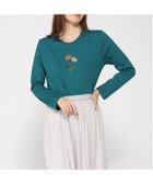 【スーパーハッカ/SUPER HAKKA】の30/-天竺 花のワルツ刺繍ロングスリーブカットソー 人気、トレンドファッション・服の通販 founy(ファニー) ファッション Fashion レディースファッション Fashion for Women トップス・カットソー Cut & Sew Tops カットソー・ベーシックTシャツ Cut-and-Sewn Tops / Stretch Tees & Basics フロント Front, Front Design thumbnail グリーン|ID: prp329100004808999 ipo3291000000034901138