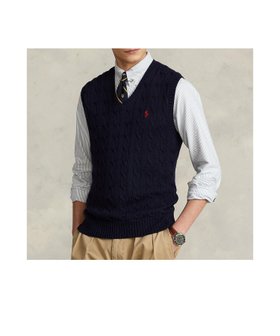 【ラルフローレン/RALPH LAUREN / MEN】 ケーブルニット コットン セーター ベスト人気、トレンドファッション・服の通販 founy(ファニー) ファッション Fashion メンズファッション Fashion for Men セーター Sweater, Knitwear フィット Fit, Slim Fit ベスト Vest, Waistcoat モダン Modern, Contemporary モチーフ Motif, Design Theme リブニット Rib Knit, Ribbed Knit レギュラー Regular, Standard Fit |ID:prp329100004809032