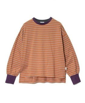 【ゴースローキャラバン/go slow caravan】のGENTIL/ジャンティー 配色フライス衿レイヤード風トリムロンTEE (WOMENS) 人気、トレンドファッション・服の通販 founy(ファニー) ファッション Fashion レディースファッション Fashion for Women トップス・カットソー Cut & Sew Tops ロングTシャツ・Tシャツ Longline T-Shirts & Tees ボーダー Border, Stripe |ID:prp329100004809040
