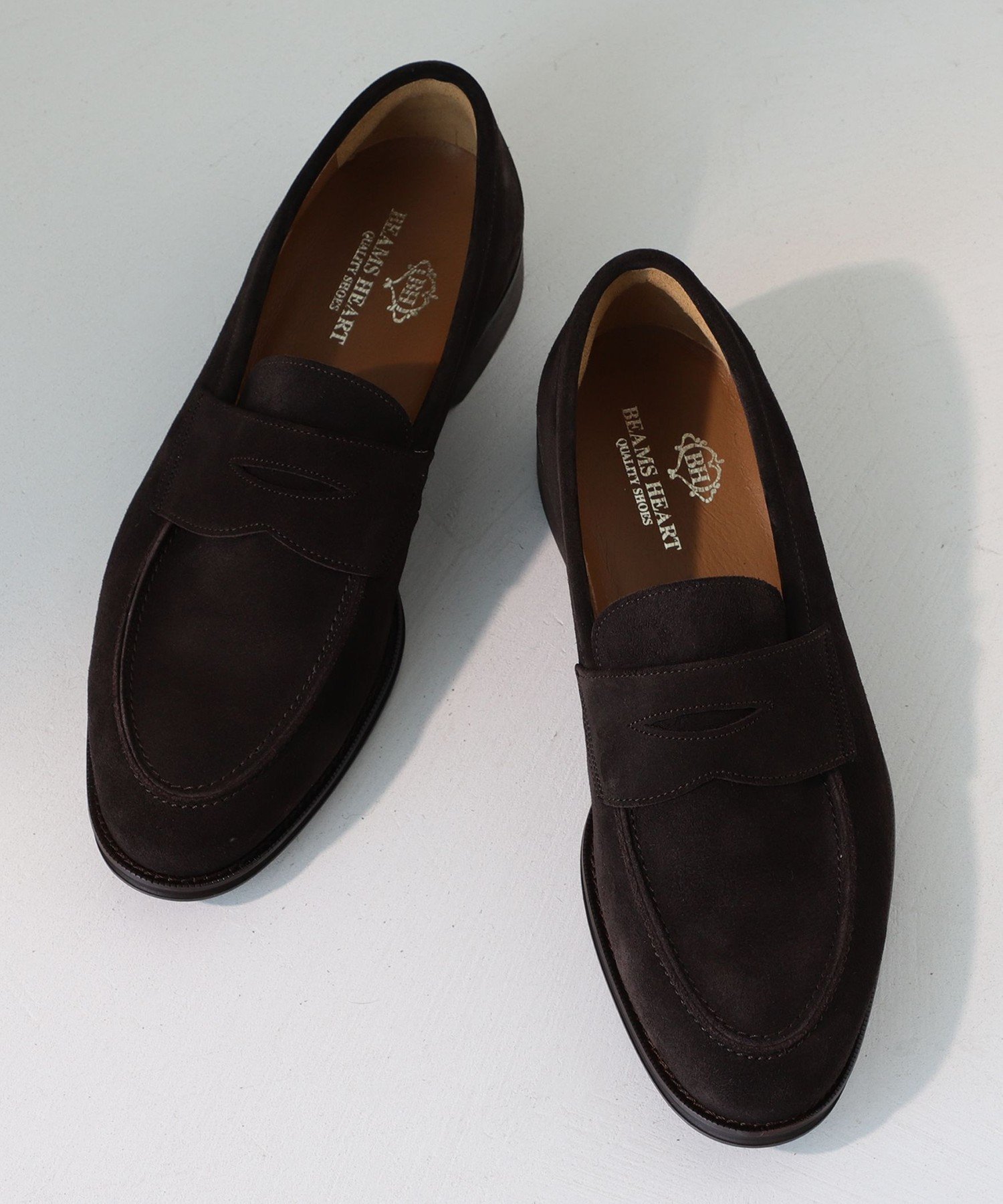【ビームス ハート/BEAMS HEART / MEN】のペニーローファー(25~27cm) インテリア・キッズ・メンズ・レディースファッション・服の通販 founy(ファニー) 　ファッション　Fashion　メンズファッション　Fashion for Men　ドレス　Dress, One-Piece　フォルム　Silhouette, Form　ライニング　Inner Lining, Inner Fabric, Lined　リアル　Real, Realistic　定番　Standard, Basic Item　BROWN_SUEDE|ID: prp329100004809042 ipo3291000000034901448