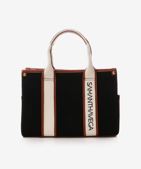 【サマンサ ベガ/SamanthaVega】のロゴテープキャンバスハンドバッグ(小) 人気、トレンドファッション・服の通販 founy(ファニー) ファッション Fashion レディースファッション Fashion for Women おすすめ Recommended / Our Picks キャンバス Canvas, Canvas Fabric トレンド Trend, Trending Now フォルム Silhouette, Form 楽ちん Easy Fit, Comfortable 財布 Wallet, Purse 軽量 Lightweight, Ultra Light |ID:prp329100004809069