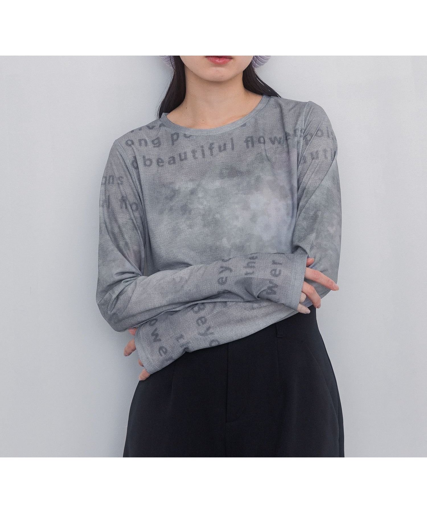 【ジーナシス/JEANASiS】のシャドーシアーLS TEE インテリア・キッズ・メンズ・レディースファッション・服の通販 founy(ファニー) ファッション Fashion レディースファッション Fashion for Women おすすめ Recommended / Our Picks インナー Innerwear シアー Sheer, See-Through シンプル Simple, Minimal フィット Fit, Slim Fit フェミニン Feminine, Girly ベーシック Basic, Essential ボトム Bottoms, Lower Wear 無地 Plain, Solid Color グレー系その他|ID: prp329100004809071 ipo3291000000034901650