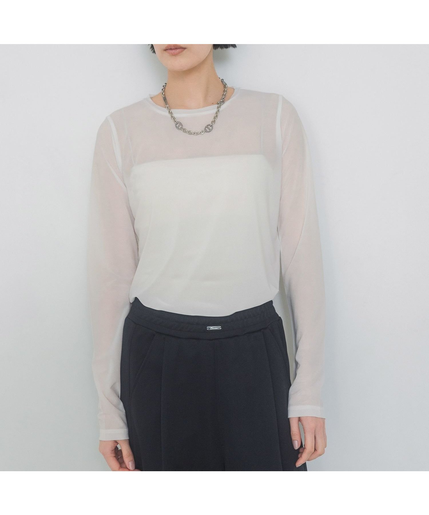 【ジーナシス/JEANASiS】のシャドーシアーLS TEE インテリア・キッズ・メンズ・レディースファッション・服の通販 founy(ファニー) ファッション Fashion レディースファッション Fashion for Women おすすめ Recommended / Our Picks インナー Innerwear シアー Sheer, See-Through シンプル Simple, Minimal フィット Fit, Slim Fit フェミニン Feminine, Girly ベーシック Basic, Essential ボトム Bottoms, Lower Wear 無地 Plain, Solid Color ホワイト|ID: prp329100004809071 ipo3291000000034901652