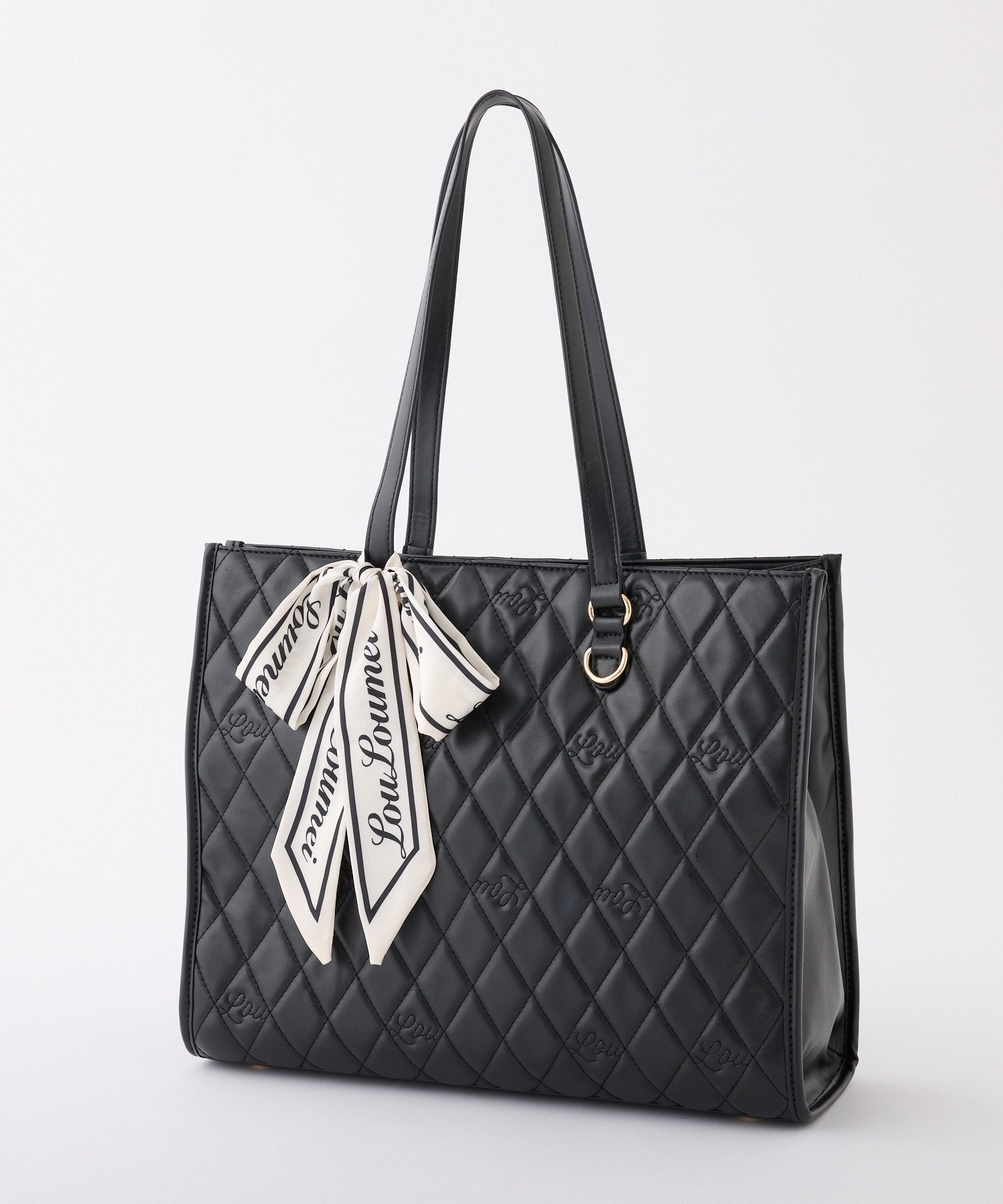 【ナイスクラップ/NICE CLAUP】の【LouLoumei】スカーフ付きキルティングキャリーオントート/自立可能 インテリア・キッズ・メンズ・レディースファッション・服の通販 founy(ファニー) 　ファッション　Fashion　レディースファッション　Fashion for Women　バッグ　Bags　スカーフ　Scarf, Neckwear　ポケット　Pocket, Pocket Detail　楽ちん　Easy Fit, Comfortable　おすすめ　Recommended / Our Picks　旅行　Travel　スーツケース キャリーケース　Suitcase / Carry Case　ギフト プレゼント　Gift / Present　ビジネス 仕事 通勤　Business / Work / Commuting　ブラック|ID: prp329100004809085 ipo3291000000034901754