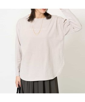 【アー ヴェー ヴェー/a.v.v】のハンドレター調ロゴ刺繍ロンT 人気、トレンドファッション・服の通販 founy(ファニー) ファッション Fashion レディースファッション Fashion for Women トップス・カットソー Cut & Sew Tops ロングTシャツ・Tシャツ Longline T-Shirts & Tees インナー Innerwear 春 Spring シンプル Simple, Minimal スウェット / スエット Sweatshirt, Sweatwear デコルテ Décolleté, Neckline ハンド Hand, Handmade ベーシック Basic, Essential 再入荷 Restock / Back in Stock おすすめ Recommended / Our Picks |ID:prp329100004809086