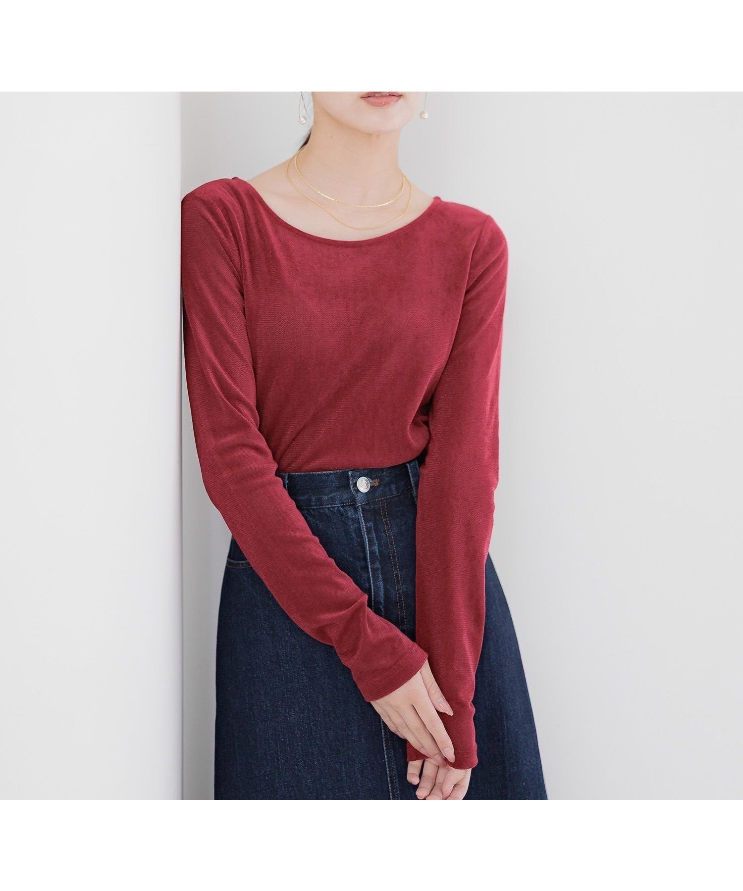 【アンデミュウ/Andemiu】のメッシュベロアトップス インテリア・キッズ・メンズ・レディースファッション・服の通販 founy(ファニー) ファッション Fashion レディースファッション Fashion for Women トップス・カットソー Cut & Sew Tops ベロアトップス Velour Tops / Velvet-Look Items おすすめ Recommended / Our Picks インナー Innerwear ジャケット Jacket, Outerwear フィット Fit, Slim Fit メッシュ Mesh, Net Fabric エレガント 上品 Elegant 冬 Winter / This Winter 秋 Autumn 透かし Cut-Out, Lacework ボルド|ID: prp329100004809092 ipo3291000000034901813