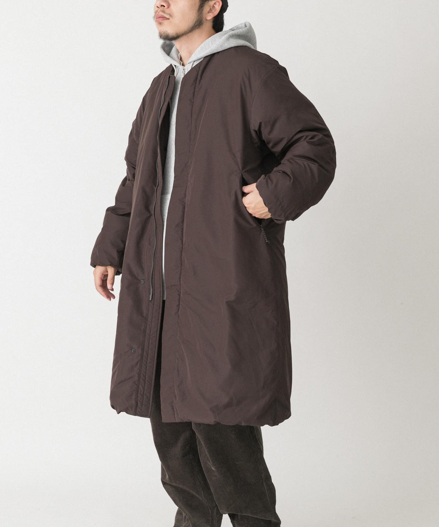 【アーバンリサーチ ドアーズ/URBAN RESEARCH DOORS / MEN】の『UR TECH』インサレーションコート インテリア・キッズ・メンズ・レディースファッション・服の通販 founy(ファニー) ファッション Fashion メンズファッション Fashion for Men インナー Innerwear ギャザー Gathered, Ruffled 軽量 Lightweight, Ultra Light ドット Polka Dot, Dot Pattern フロント Front, Front Design ロング Long, Long-Length A/W・秋冬 Autumn/Winter 冬 Winter / This Winter 2025年 2025 2025-2026秋冬・A/W Autumn/Winter 2025–26 AW25–26 ダークブラウン|ID: prp329100004809097 ipo3291000000034901831