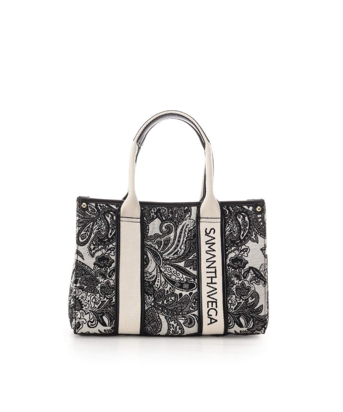 【サマンサ ベガ/SamanthaVega】のロゴテープジャガード調トートバッグ(小) 人気、トレンドファッション・服の通販 founy(ファニー) 　ファッション　Fashion　レディースファッション　Fashion for Women　バッグ　Bags　コレクション　Collection, Seasonal Line　ショルダー　Shoulder, Shoulder Strap　デニム　Denim, Jeans Material　トレンド　Trend, Trending Now　フロント　Front, Front Design　ペイズリー　Paisley, Ethnic Pattern　ポケット　Pocket, Pocket Detail　財布　Wallet, Purse　 other-1|ID: prp329100004809104 ipo3291000000034901873