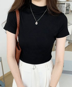 【アミュレット/Amulet】の【Amulet】ハイネック半袖カットソー 人気、トレンドファッション・服の通販 founy(ファニー) ファッション Fashion レディースファッション Fashion for Women トップス・カットソー Cut & Sew Tops カットソー・ベーシックTシャツ Cut-and-Sewn Tops / Stretch Tees & Basics カットソー Cut and Sewn Top シンプル Simple, Minimal ハイネック High Neck, Mock Neck 半袖 Short Sleeve, Half Sleeve 無地 Plain, Solid Color |ID:prp329100004809106