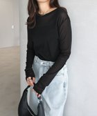【アンドミー/andme】の【選べるネックデザイン】 長袖 シアー トップス 人気、トレンドファッション・服の通販 founy(ファニー) ファッション Fashion レディースファッション Fashion for Women トップス・カットソー Cut & Sew Tops インナー Innerwear シアー Sheer, See-Through シンプル Simple, Minimal ジャケット Jacket, Outerwear スリーブ Sleeve, Long Sleeve / Short Sleeve 長袖 Long Sleeve, Full Sleeve バランス Balance, Style Balance ベーシック Basic, Essential ボトム Bottoms, Lower Wear メッシュ Mesh, Net Fabric ロング Long, Long-Length thumbnail ブラック【A】|ID: prp329100004809118 ipo3291000000034901988