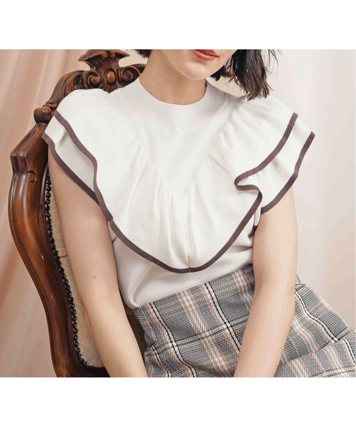 【ノエラ/Noela】のハイネックフリルニット インテリア・キッズ・メンズ・レディースファッション・服の通販 founy(ファニー) https://founy.com/ ファッション Fashion レディースファッション Fashion for Women トップス・カットソー Cut & Sew Tops ニット Knit Tops & Sweaters ハイネック High Neck, Mock Neck バランス Balance, Style Balance フリル Frill, Ruffle |ID: prp329100004809123 ipo3291000000034902011