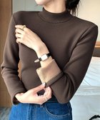 【ミニミニストア/miniministore】の無地インナー 裏起毛 カットソー 保温 ブラウン|ID: prp329100004809131 ipo3291000000034995650