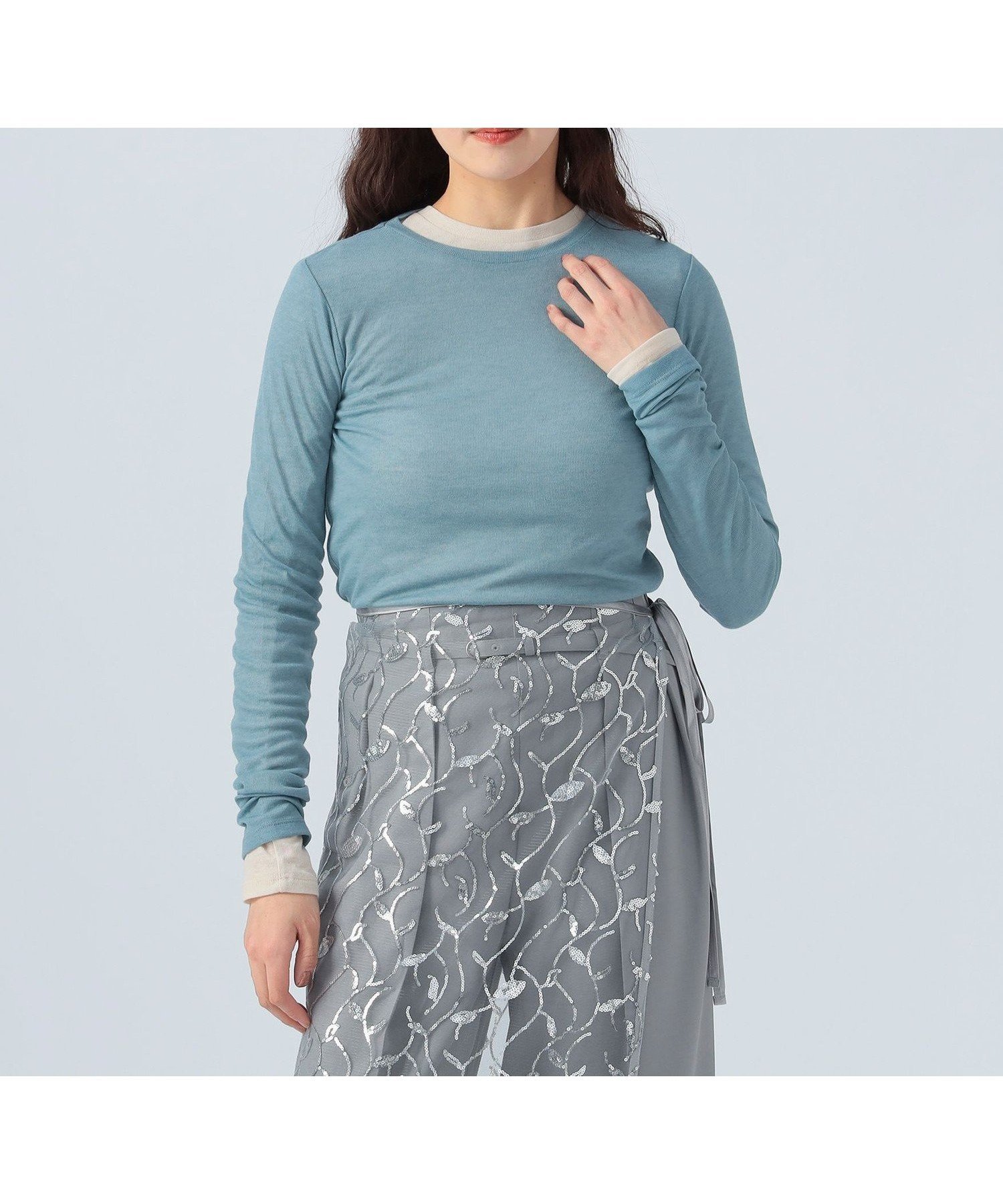 【ビームス ウイメン/BEAMS】のシアー ロングスリーブ Tシャツ(セットアイテム) 人気、トレンドファッション・服の通販 founy(ファニー) 　ファッション　Fashion　レディースファッション　Fashion for Women　トップス・カットソー　Cut & Sew Tops　シャツ・ブラウス・オフィスカジュアル　Elegant Blouses & Button-Ups　ロングTシャツ・Tシャツ　Longline T-Shirts & Tees　シアー　Sheer, See-Through　シンプル　Simple, Minimal　スリーブ　Sleeve, Long Sleeve / Short Sleeve　フィット　Fit, Slim Fit　ロング　Long, Long-Length　 other-1|ID: prp329100004809168 ipo3291000000034902307