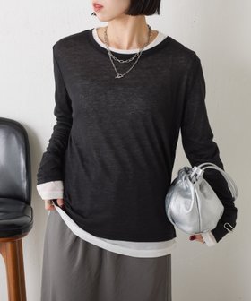 【ジェナ エスパス メルヴェイユ/Jena espace merveilleux】の【2点セット/春まで着れる】2セットシアーロンT 人気、トレンドファッション・服の通販 founy(ファニー) ファッション Fashion レディースファッション Fashion for Women トップス・カットソー Cut & Sew Tops ロングTシャツ・Tシャツ Longline T-Shirts & Tees インナー Innerwear 春 Spring カーディガン Cardigan, Knitwear スマート Smart, Elegant 再入荷 Restock / Back in Stock おすすめ Recommended / Our Picks |ID:prp329100004809173