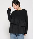 【ミニョントレフル ルームヨンマルサンセレクティッド/mignon trefle Room403 selected】のFReePLACe/ダブル フリルトップス 人気、トレンドファッション・服の通販 founy(ファニー) ファッション Fashion レディースファッション Fashion for Women トップス・カットソー Cut & Sew Tops シンプル Simple, Minimal スリーブ Sleeve, Long Sleeve / Short Sleeve ダブル Double, Double-Breasted バランス Balance, Style Balance フリル Frill, Ruffle ロング Long, Long-Length thumbnail ブラック|ID: prp329100004809185 ipo3291000000034902385