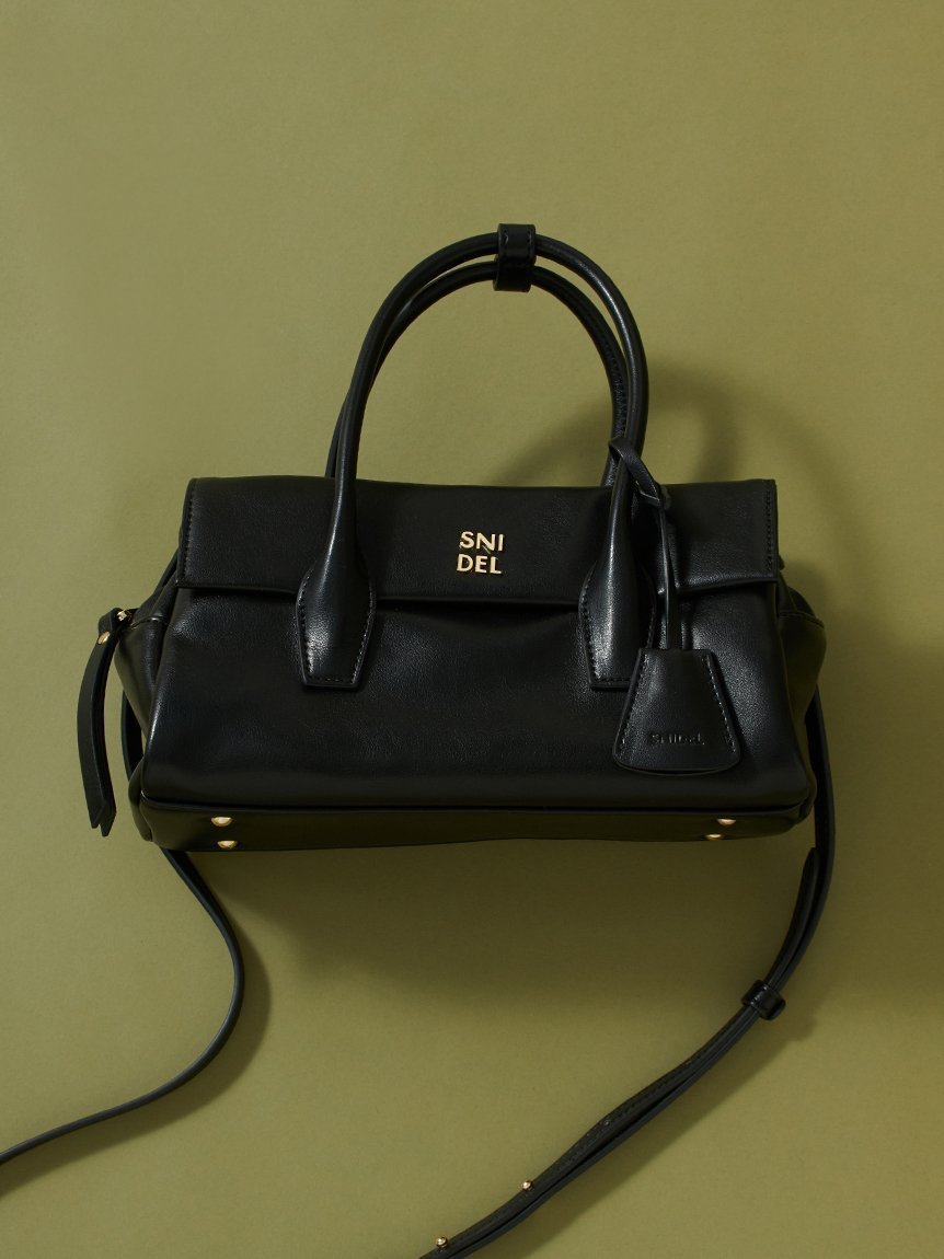 【スナイデル/SNIDEL】のフラップボストンバッグ インテリア・キッズ・メンズ・レディースファッション・服の通販 founy(ファニー) 　ファッション　Fashion　レディースファッション　Fashion for Women　バッグ　Bags　イエロー　Yellow　エレガント 上品　Elegant　クラシカル　Classical, Vintage-Inspired　傘　Umbrella, Parasol　軽量　Lightweight, Ultra Light　シンプル　Simple, Minimal　ジップ　Zip, Zipper　スマート　Smart, Elegant　財布　Wallet, Purse　タンブラー　Tumbler, Travel Mug　ダブル　Double, Double-Breasted　フェイクレザー　Faux Leather, PU Leather　フラップ　Flap, Flap Pocket　フロント　Front, Front Design　ボストンバッグ　Boston Bag, Retro Bag　ポケット　Pocket, Pocket Detail　ポーチ　Pouch, Small Case　おすすめ　Recommended / Our Picks　BLK[009]|ID: prp329100004809199 ipo3291000000034902458