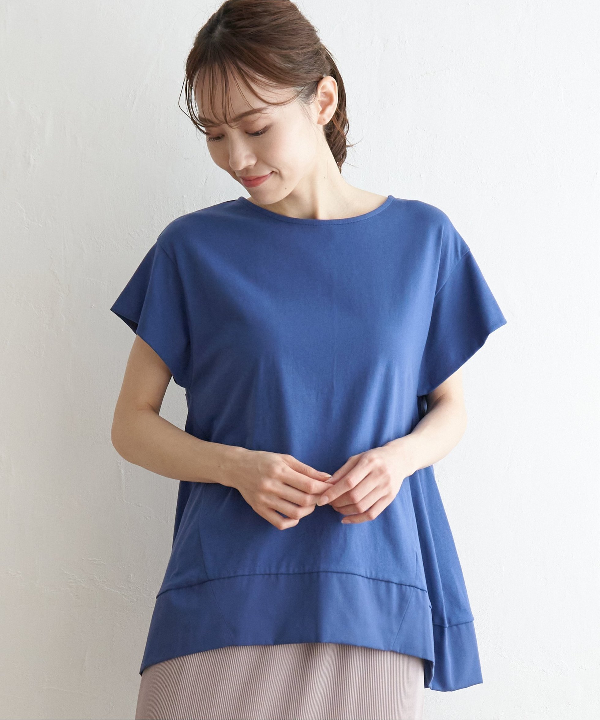 【イッカ/ikka】のAライン裾切り替えカットソー インテリア・キッズ・メンズ・レディースファッション・服の通販 founy(ファニー) ファッション Fashion レディースファッション Fashion for Women トップス・カットソー Cut & Sew Tops カットソー・ベーシックTシャツ Cut-and-Sewn Tops / Stretch Tees & Basics おすすめ Recommended / Our Picks カットソー Cut and Sewn Top バランス Balance, Style Balance アオケイ|ID: prp329100004809216 ipo3291000000034902617