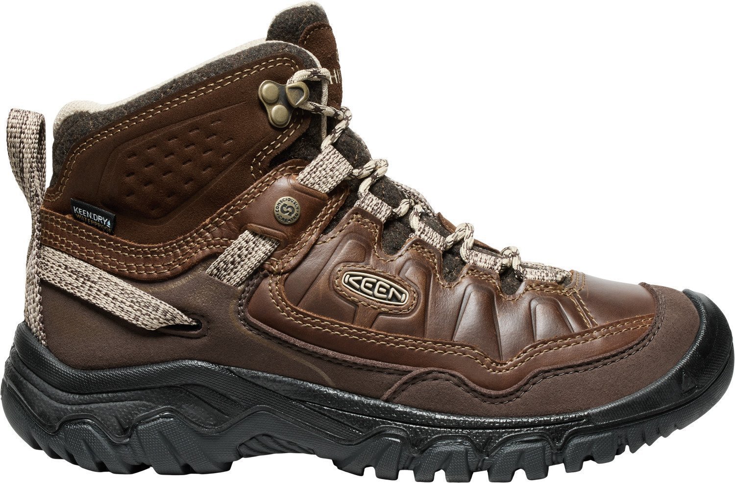 【キーン/KEEN】のWOMEN TARGHEE IV MID WP レディース ターギー フォー ミッド ウォータープルーフ インテリア・キッズ・メンズ・レディースファッション・服の通販 founy(ファニー) 　ファッション　Fashion　レディースファッション　Fashion for Women　アイレット　Eyelet Lace　アウトドア　Outdoor Clothing　ウォーター　Water　クッション　Cushion, Throw Pillow　軽量　Lightweight, Ultra Light　シューズ　Shoes, Footwear　スペシャル　Special, Limited Edition　フェルト　Felt, Felt Fabric　プレミアム　Premium, High-End　プレート　Plate, Dish　メッシュ　Mesh, Net Fabric　ライニング　Inner Lining, Inner Fabric, Lined　レース　Lace, Lace Fabric　DARK EARTH/DARK EARTH|ID: prp329100004809227 ipo3291000000034902709