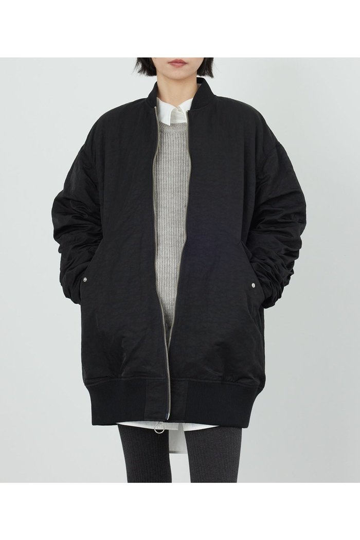 【リミュウ/Limue】のロングMA1ブルゾン インテリア・キッズ・メンズ・レディースファッション・服の通販 founy(ファニー) https://founy.com/ ファッション Fashion レディースファッション Fashion for Women アウター Coat / Outerwear Collection ブルゾンジャケット・スポーティアウター Blouson Jackets インナー Innerwear ギャザー Gathered, Ruffled ショルダー Shoulder, Shoulder Strap スリーブ Sleeve, Long Sleeve / Short Sleeve ドロップ Drop Shoulder, Dropped Style バランス Balance, Style Balance フェミニン Feminine, Girly ブルゾン Blouson, Bomber Jacket ロング Long, Long-Length |ID: prp329100004809238 ipo3291000000034902752