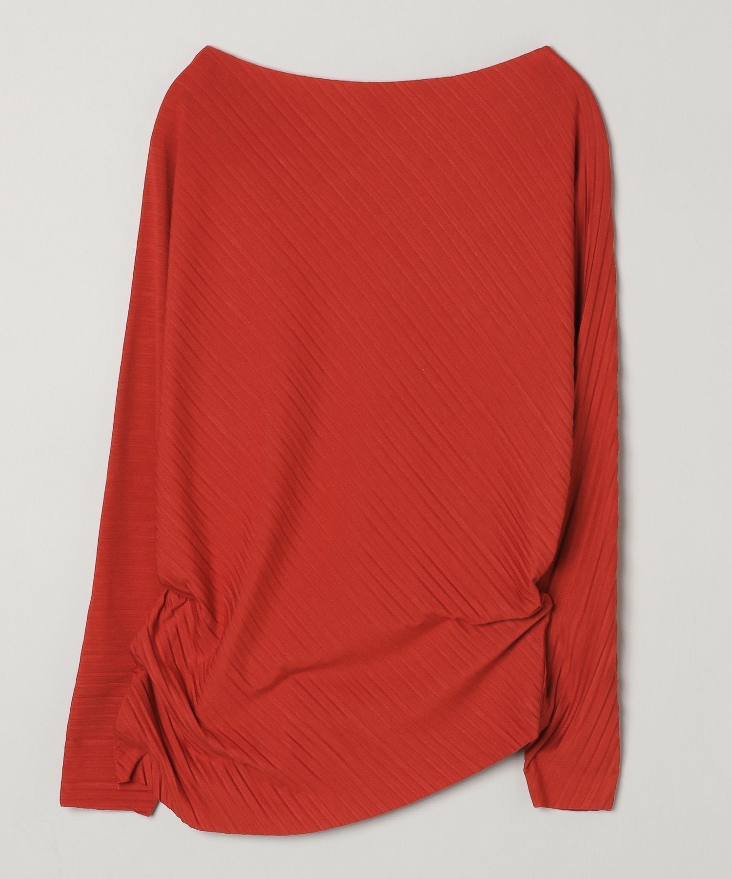 【ジーナシス/JEANASiS】のバイアスプリーツLS TEE インテリア・キッズ・メンズ・レディースファッション・服の通販 founy(ファニー) ファッション Fashion レディースファッション Fashion for Women おすすめ Recommended / Our Picks シンプル Simple, Minimal デコルテ Décolleté, Neckline デニム Denim, Jeans Material バイアス Bias, Diagonal Cut フェミニン Feminine, Girly プリーツ Pleats, Pleated ボトム Bottoms, Lower Wear ワンショル One Shoulder, Asymmetrical レッド|ID: prp329100004809249 ipo3291000000034902882