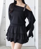 【クリア/clear】の肩ベルトTワンショルデザインカットソー BK|ID: prp329100004809251 ipo3291000000034902893