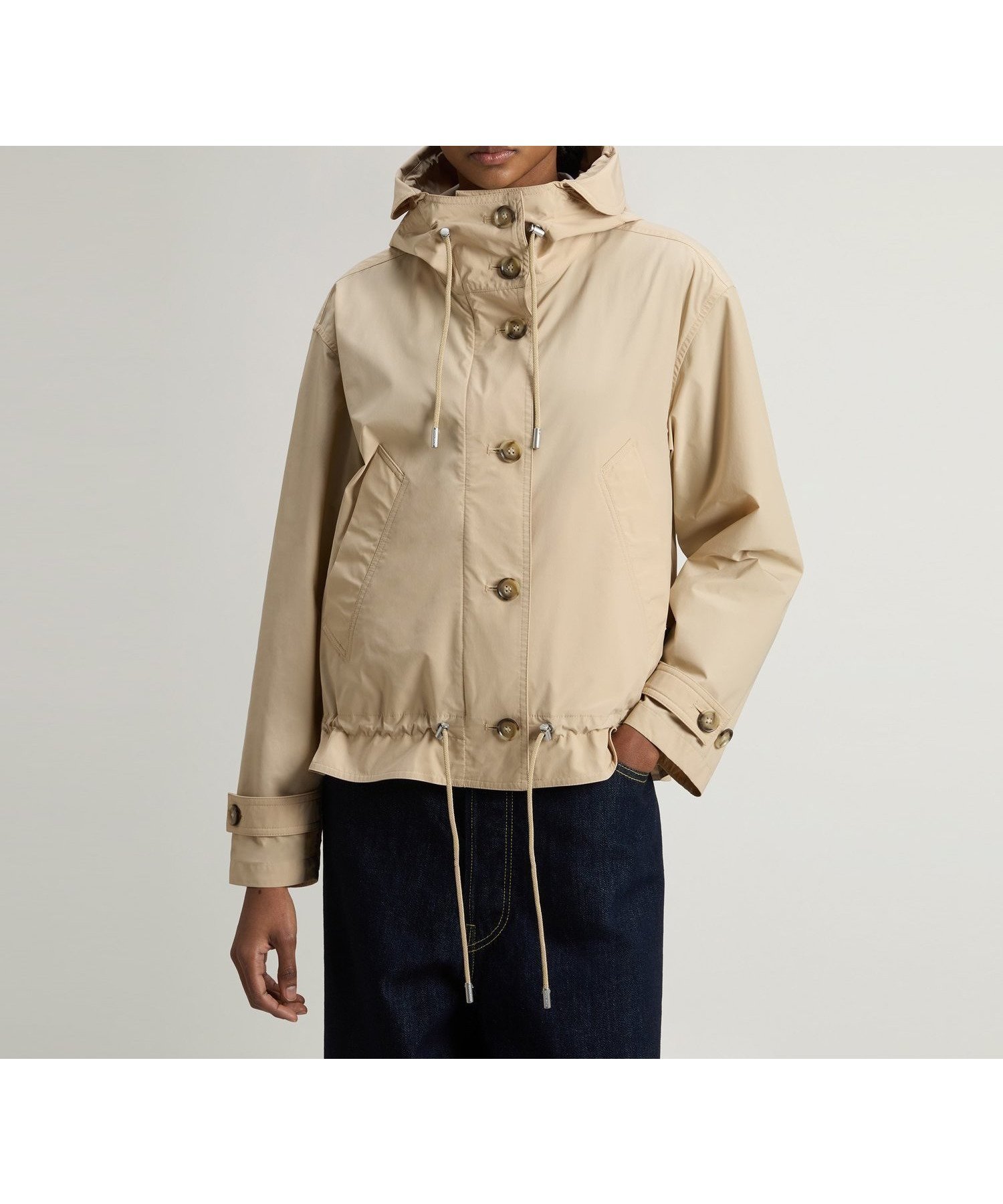 【ウールリッチ/WOOLRICH】の【SALE】サマー ショート パーカ インテリア・キッズ・メンズ・レディースファッション・服の通販 founy(ファニー) 　ファッション　Fashion　レディースファッション　Fashion for Women　トップス・カットソー　Cut & Sew Tops　レディースパーカー・カジュアルフーディー　Casual Hoodies & Sweatshirts　サマー　Summer, Summer Style　ショート　Short, Short Length　ドローストリング　Drawstring, Pull Cord　パーカー　Hoodie, Parka　フェミニン　Feminine, Girly　ブルゾン　Blouson, Bomber Jacket　ポケット　Pocket, Pocket Detail　旅行　Travel　BEIGE|ID: prp329100004809258 ipo3291000000034902969