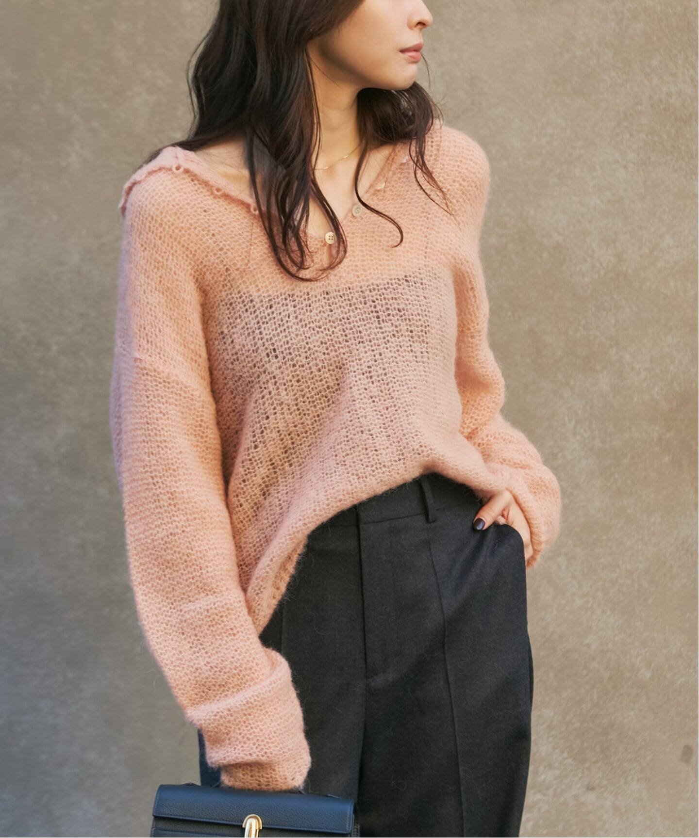 【プラージュ/Plage】の《追加 》ALPACA MIX BUTTON ニット 3 インテリア・キッズ・メンズ・レディースファッション・服の通販 founy(ファニー) 　ファッション　Fashion　レディースファッション　Fashion for Women　トップス・カットソー　Cut & Sew Tops　ニット　Knit Tops & Sweaters　おすすめ　Recommended / Our Picks　ミックス　Mix, Mixed Style　ピンク|ID: prp329100004809259 ipo3291000000034902976