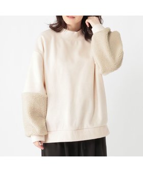 【スタディオ クリップ/studio CLIP】のボア切り替えモックネックプルオーバー 人気、トレンドファッション・服の通販 founy(ファニー) ファッション Fashion レディースファッション Fashion for Women トップス・カットソー Cut & Sew Tops カジュアルプルオーバー・ニットトップス Pullovers & Knit Tops / Casual Pullovers ガーリー Girly, Feminine Style |ID:prp329100004809277