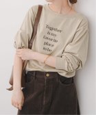 【スピック&スパン/Spick & Span】のボートネックシルケットロゴロンTEE 人気、トレンドファッション・服の通販 founy(ファニー) ファッション Fashion レディースファッション Fashion for Women トップス・カットソー Cut & Sew Tops ロングTシャツ・Tシャツ Longline T-Shirts & Tees 今季 This Season, Current Season thumbnail ベージュ|ID: prp329100004809286 ipo3291000000034903185