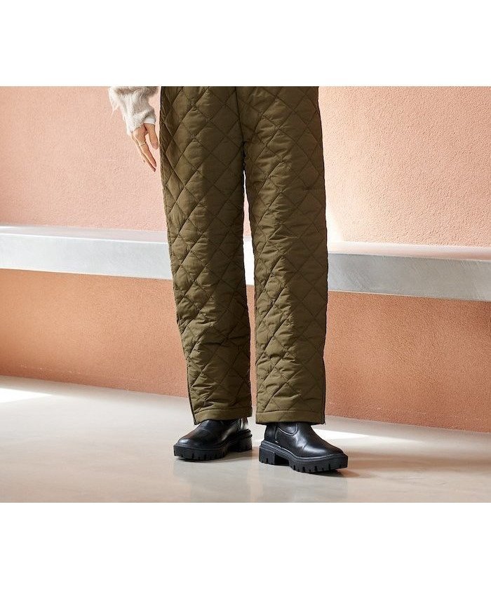 【フリークスストア/FREAK'S STORE】のPRIMALOFT ダイヤキルトパンツ/キルティングパンツ 25AW インテリア・キッズ・メンズ・レディースファッション・服の通販 founy(ファニー) 　ファッション　Fashion　レディースファッション　Fashion for Women　パンツ　Pants & Trousers　2025年　2025　2025-2026秋冬・A/W　Autumn/Winter 2025–26 AW25–26　冬　Winter / This Winter　おすすめ　Recommended / Our Picks　キルティング　Quilted, Quilting　キルト　Quilt, Quilted Fabric　スリット　Slit, Slit Detail　セットアップ　Set-Up, Coordinated Outfit　ダウン　Down, Puffer　ベスト　Vest, Waistcoat　A/W・秋冬　Autumn/Winter　軽量　Lightweight, Ultra Light　オリーブ|ID: prp329100004809301 ipo3291000000034903400