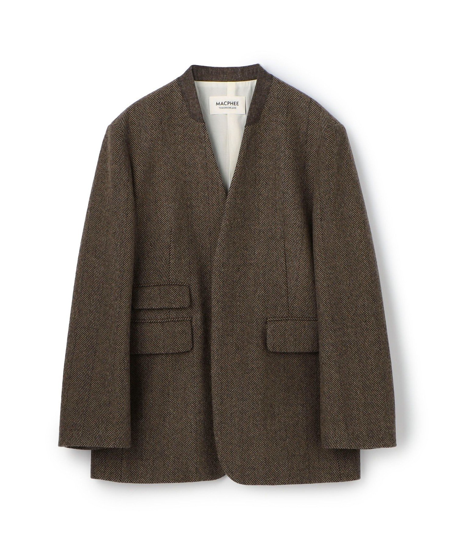 【トゥモローランド/TOMORROWLAND】のアルパカヘリンボーン カラーレスジャケット 人気、トレンドファッション・服の通販 founy(ファニー) 　ファッション　Fashion　レディースファッション　Fashion for Women　アウター　Coat / Outerwear Collection　レディースジャケット・軽アウター　Jackets　クラシック　Classic, Timeless Style　ジャケット　Jacket, Outerwear　フィット　Fit, Slim Fit　リラックス　Relax, Relaxed Fit　 other-1|ID: prp329100004809304 ipo3291000000034903428