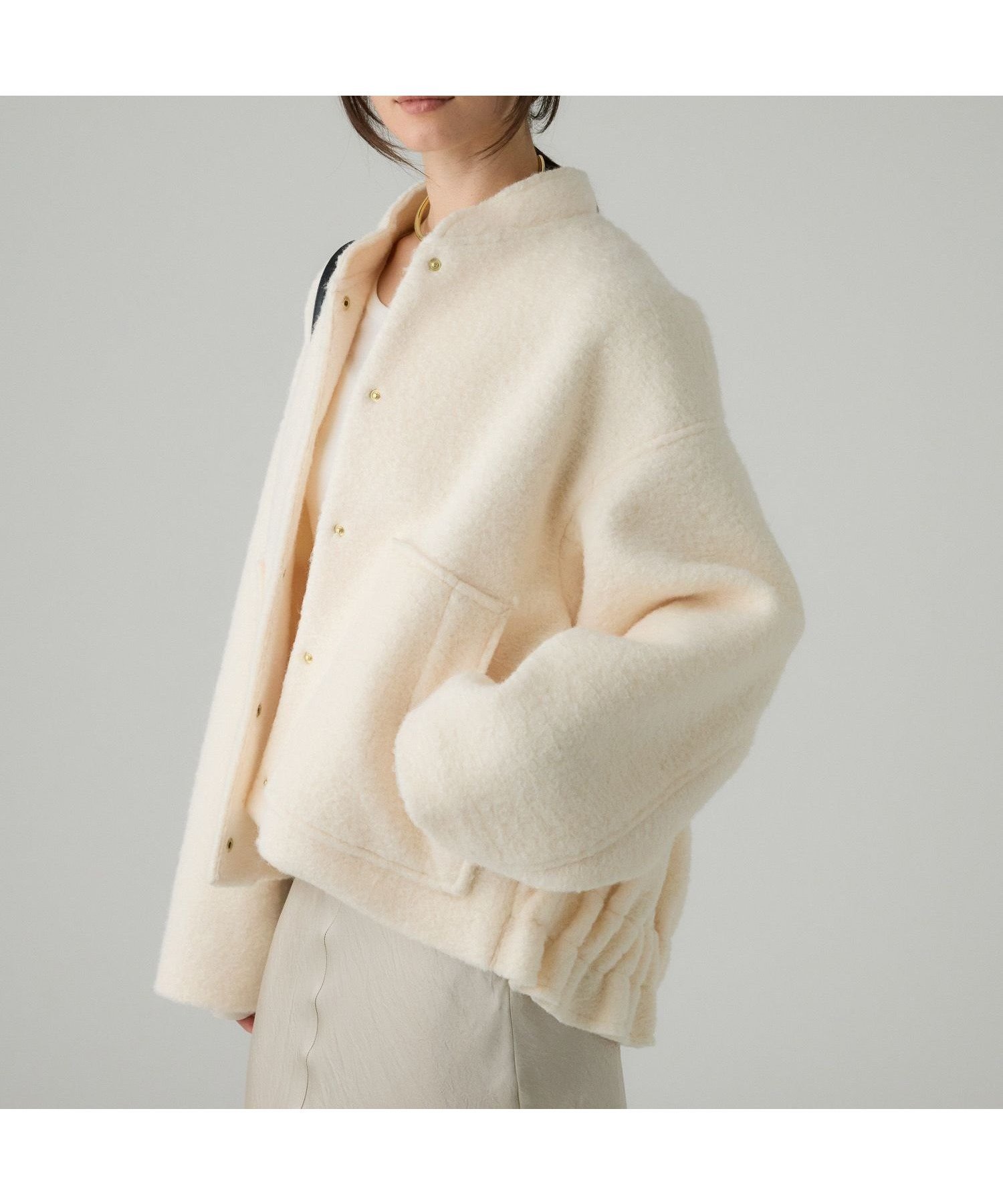 【バビロン/BABYLONE / KIDS】のウェイビーニードルブルゾン インテリア・キッズ・メンズ・レディースファッション・服の通販 founy(ファニー) ファッション Fashion キッズファッション Fashion for Kids バランス Balance, Style Balance ブルゾン Blouson, Bomber Jacket ミドル Middle Length, Mid Height 再入荷 Restock / Back in Stock オフホワイト11|ID: prp329100004809313 ipo3291000000034903530