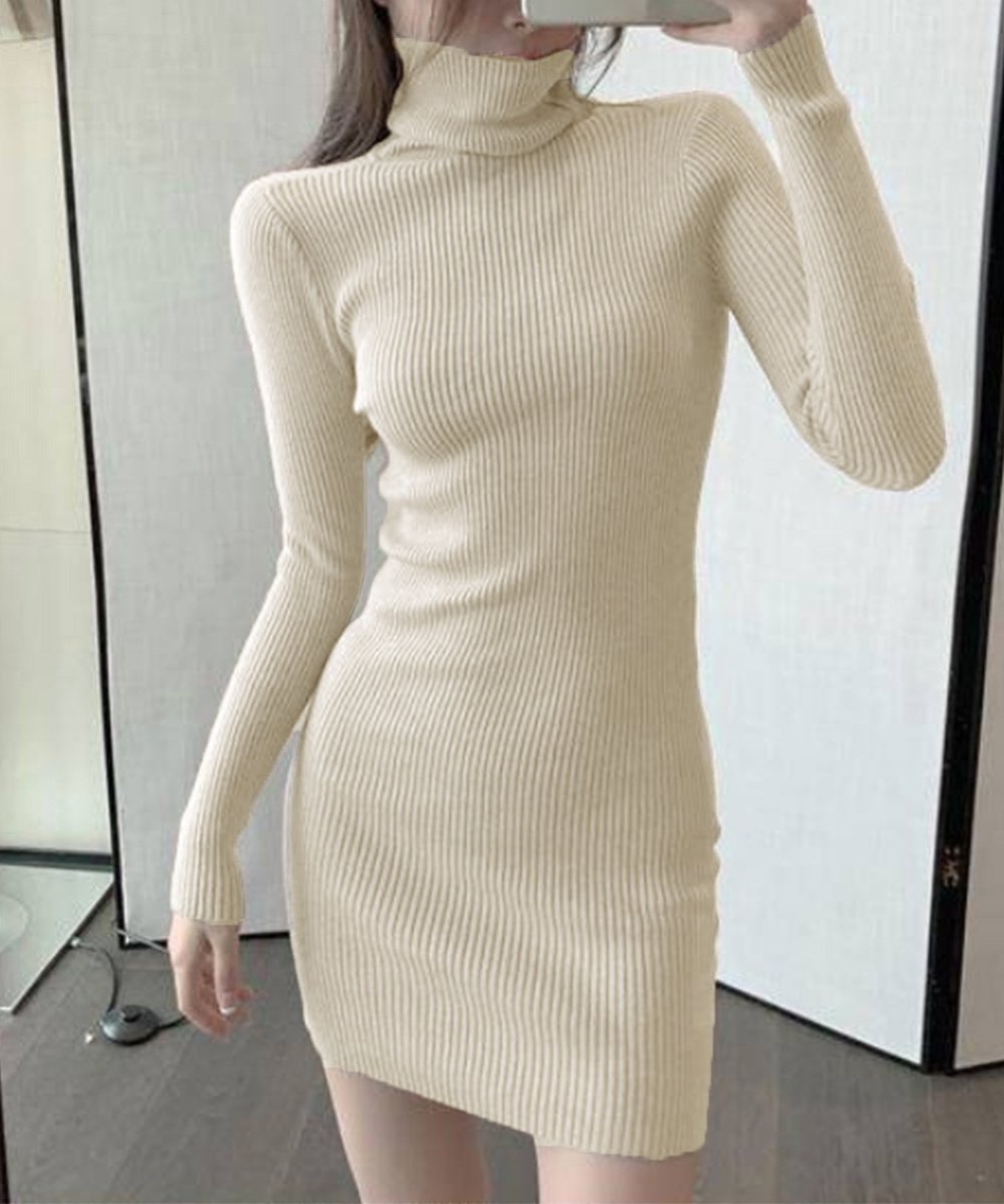 【ミニミニストア/miniministore】のニットワンピース ミニ タイトワンピース 人気、トレンドファッション・服の通販 founy(ファニー) 　ファッション　Fashion　レディースファッション　Fashion for Women　ワンピース　Dresses　ニットワンピース　Knit Dresses　アクリル　Acrylic Material　オレンジ　Orange　シンプル　Simple, Minimal　スリム　Slim, Slim Fit　セーター　Sweater, Knitwear　タートルネック　Turtleneck, High Neck　長袖　Long Sleeve, Full Sleeve　フィット　Fit, Slim Fit　無地　Plain, Solid Color　A/W・秋冬　Autumn/Winter　 other-1|ID: prp329100004809315 ipo3291000000034903567