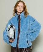 【メゾンスペシャル/MAISON SPECIAL】のボアブルゾン 人気、トレンドファッション・服の通販 founy(ファニー) ファッション Fashion レディースファッション Fashion for Women アウター Coat / Outerwear Collection ブルゾンジャケット・スポーティアウター Blouson Jackets シリコン Silicone, Silicone Material スポーティ Sporty, Casual Athletic ハイネック High Neck, Mock Neck パターン Pattern, Design Print フラワー Flower, Floral ブルゾン Blouson, Bomber Jacket 冬 Winter / This Winter 無地 Plain, Solid Color 防寒 Cold Protection, Winter-Ready thumbnail BLU|ID: prp329100004809317 ipo3291000000034903604