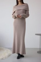 【アズール バイ マウジー/AZUL by moussy】のオフショルロングニットワンピース 人気、トレンドファッション・服の通販 founy(ファニー) ファッション Fashion レディースファッション Fashion for Women ワンピース Dresses ニットワンピース Knit Dresses おすすめ Recommended / Our Picks アクセサリー Fashion Accessories エレガント 上品 Elegant ショート Short, Short Length シンプル Simple, Minimal ストレッチ Stretch, Stretchy Fabric フレア Flare, Flared thumbnail GREIGE|ID: prp329100004809325 ipo3291000000034903678