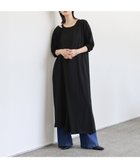 【セレクトモカ/SELECT MOCA】の【Et】アシンメトリーネックワンピース 人気、トレンドファッション・服の通販 founy(ファニー) ファッション Fashion レディースファッション Fashion for Women ワンピース Dresses おすすめ Recommended / Our Picks デニム Denim, Jeans Material リラックス Relax, Relaxed Fit 洗える Machine Washable thumbnail ブラック-990|ID: prp329100004809332 ipo3291000000034903768