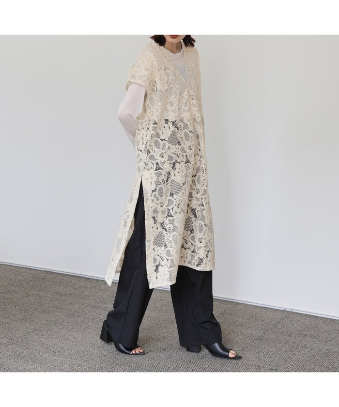 【セレクトモカ/SELECT MOCA】の【Et】レースベストワンピース インテリア・キッズ・メンズ・レディースファッション・服の通販 founy(ファニー) https://founy.com/ ファッション Fashion レディースファッション Fashion for Women アウター Coat / Outerwear Collection インナー Innerwear キャミソール Camisole, Spaghetti Strap Top シアー Sheer, See-Through スリット Slit, Slit Detail チューブ Tube, Tube Top トレンド Trend, Trending Now ベスト Vest, Waistcoat レース Lace, Lace Fabric エレガント 上品 Elegant 今季 This Season, Current Season |ID: prp329100004809336 ipo3291000000034903784
