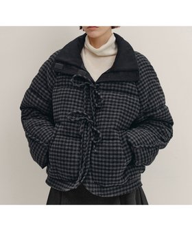 【チュクラ/chuclla】のチェック柄 リボンデザイン 中綿ジャケット FD24M024【Fano】 人気、トレンドファッション・服の通販 founy(ファニー) ファッション Fashion レディースファッション Fashion for Women アウター Coat / Outerwear Collection レディースジャケット・軽アウター Jackets クラシカル Classical, Vintage-Inspired ショート Short, Short Length ジャケット Jacket, Outerwear スタイリッシュ Stylish, Fashionable スタンド Stand Collar, Upright Stand スラックス Slacks, Dress Pants チェック Check, Plaid, Tartan デニム Denim, Jeans Material トレンド Trend, Trending Now バランス Balance, Style Balance フロント Front, Front Design ポケット Pocket, Pocket Detail リボン Ribbon, Bow |ID:prp329100004809344