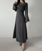 【ジュノア/JUNOAH】の【薄くて軽いジョーゼット】フレアスリーブドレープワンピース 人気、トレンドファッション・服の通販 founy(ファニー) ファッション Fashion レディースファッション Fashion for Women ワンピース Dresses ジョーゼット Georgette, Semi-Sheer Fabric thumbnail チャコール|ID: prp329100004809350 ipo3291000000034903891