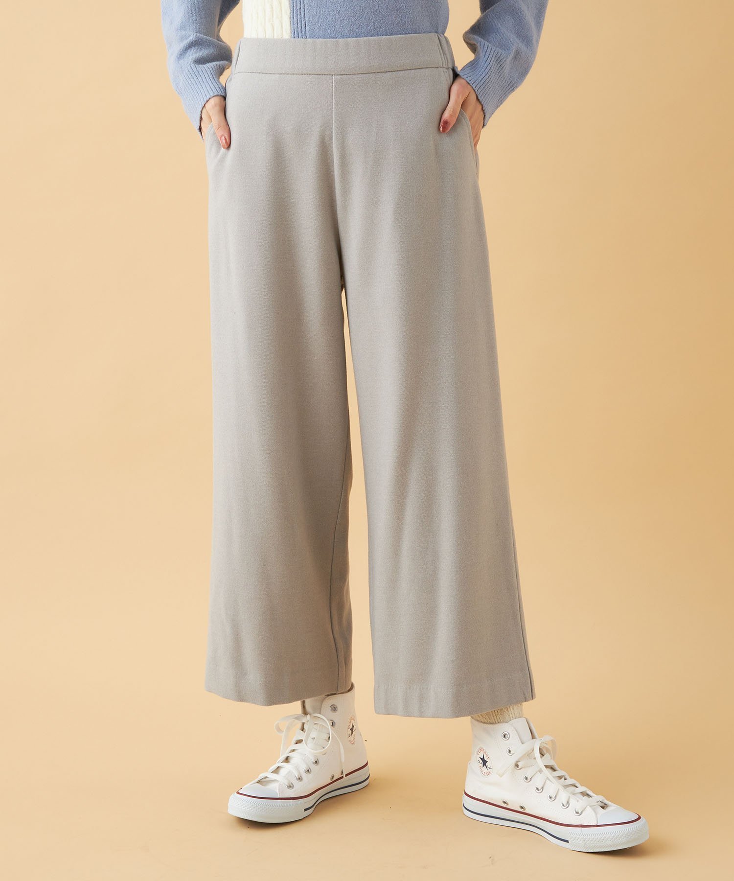 【デコイ/DECOY Since1981】の裏起毛ワイドパンツ58cm丈 インテリア・キッズ・メンズ・レディースファッション・服の通販 founy(ファニー) ファッション Fashion レディースファッション Fashion for Women パンツ Pants & Trousers クロップド Cropped, Short Length ワイド Wide, Wide Fit ライトグレー|ID: prp329100004809373 ipo3291000000034904096