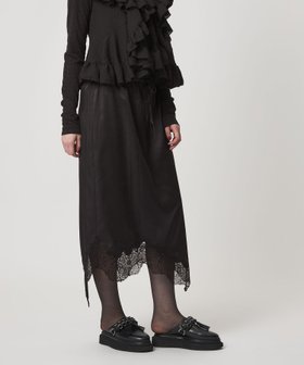 【ユナイテッドアローズ/UNITED ARROWS】のASTRAET サテン スソレース スカート 人気、トレンドファッション・服の通販 founy(ファニー) ファッション Fashion レディースファッション Fashion for Women スカート Skirts おすすめ Recommended / Our Picks イレギュラーヘム Irregular Hem カットソー Cut and Sewn Top コンビ Combo, Combination Style サテン Satin, Glossy Fabric ストリング String, Drawstring レース Lace, Lace Fabric エレガント 上品 Elegant |ID:prp329100004809433